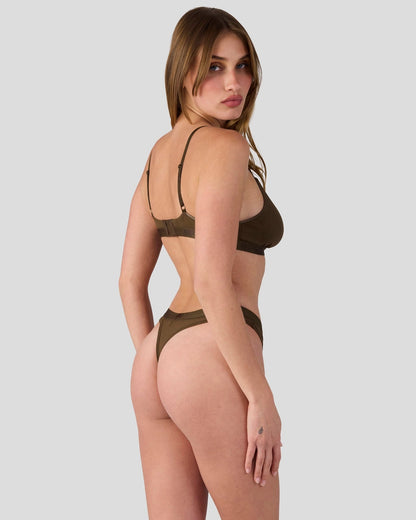 Women|Sale PSD Mesh - Solid Coco - Triangle Bralette - Mesh