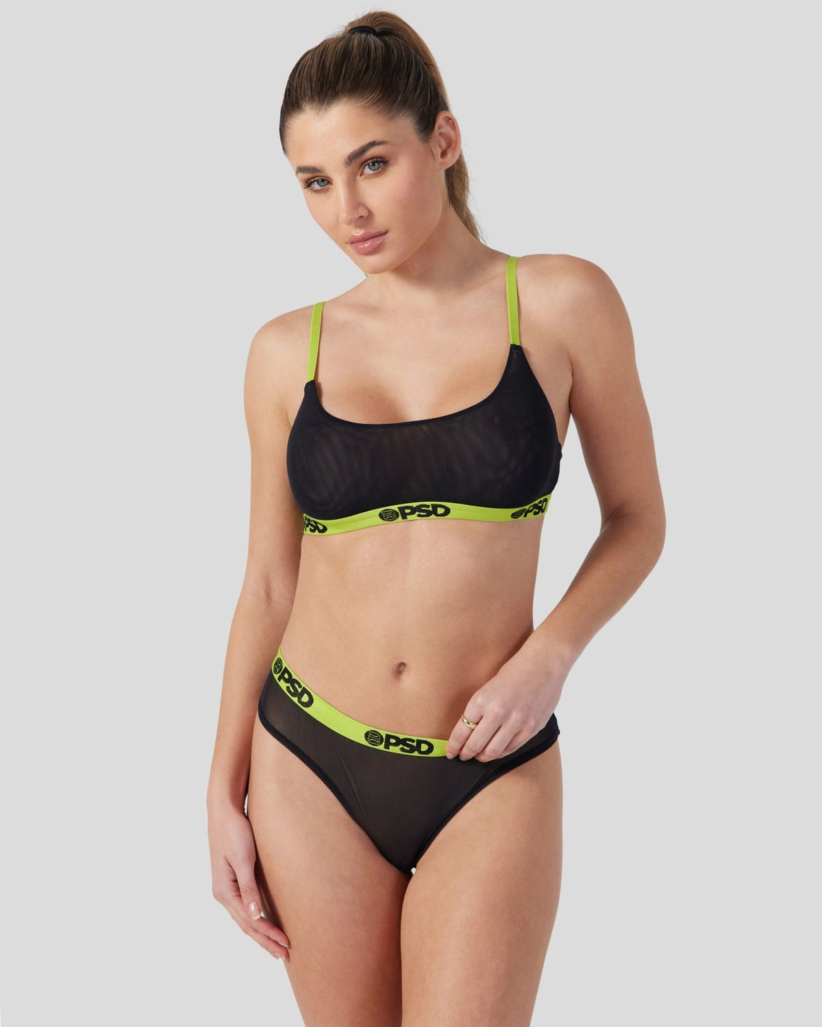 Women|Sale PSD Mesh - Solid Black - Cheeky - Mesh
