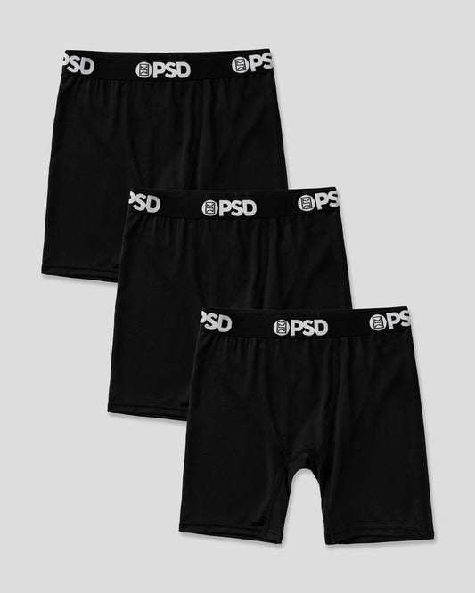 Youth PSD Solids 3 Pack - Black - Youth Underwear - Cotton