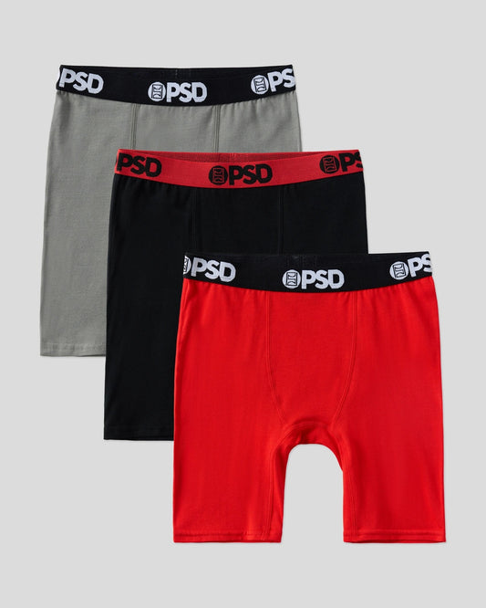Youth PSD Solids 3 Pack - Heat - Youth Underwear - Cotton