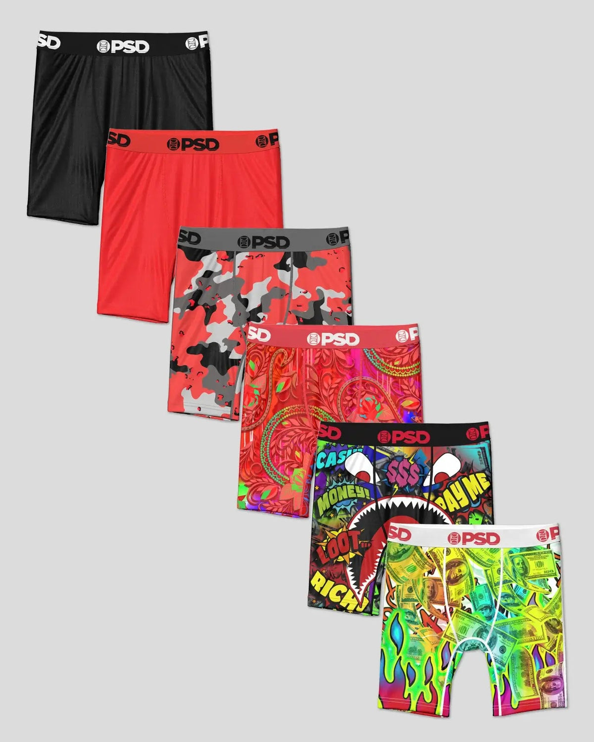 Youth|Sale PSD 6 Pack - Red Vault - Youth Underwear