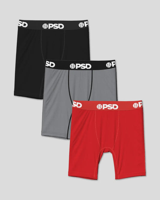 Youth PSD Solids 3 Pack - Core Red - Youth Underwear - Cotton