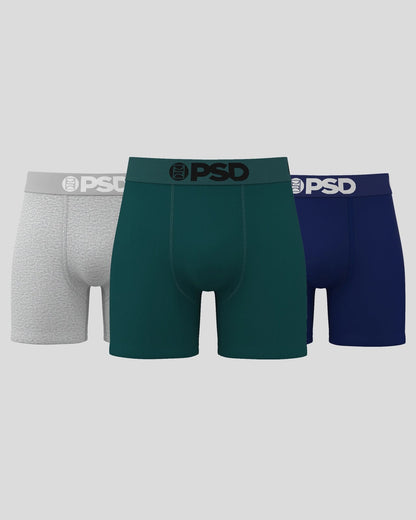 Sale|Men PSD Solids 3 Pack - Faded - Mid Length - Cotton