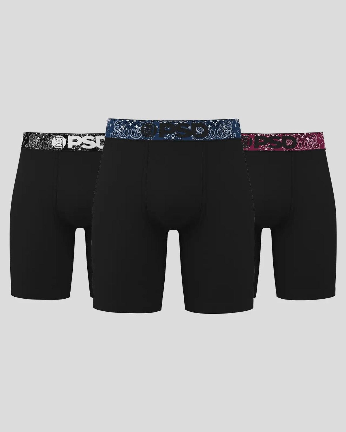 Sale|Men PSD Solids 3 Pack - Dark Paisley - Standard Length - Cotton