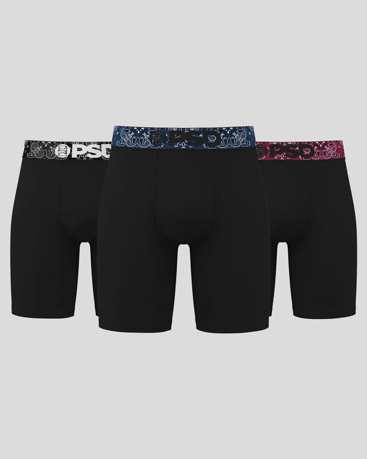 Sale|Men PSD Solids 3 Pack - Dark Paisley - Standard Length - Cotton