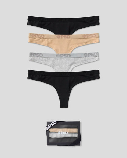 Sale PSD Modal 4 Pack - Neutral - Thong - Modal