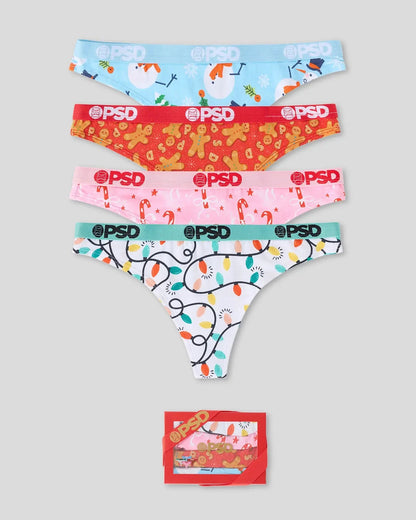 Sale PSD Modal 4 Pack - Festive - Thong - Modal