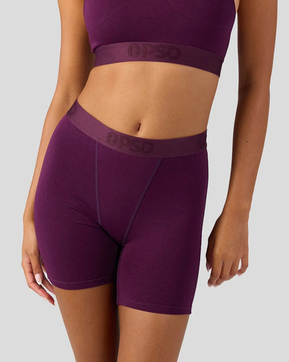 Sale|Women PSD Modal Solids - Plum - Womens Boxer Brief - Modal