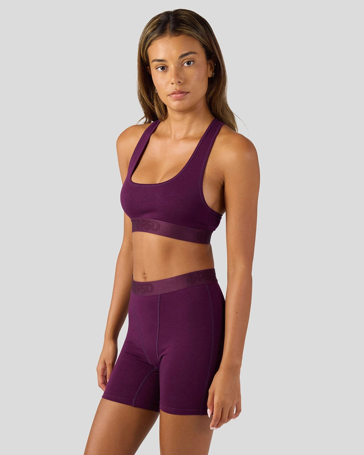 Sale|Women PSD Modal Solids - Plum - Womens Boxer Brief - Modal