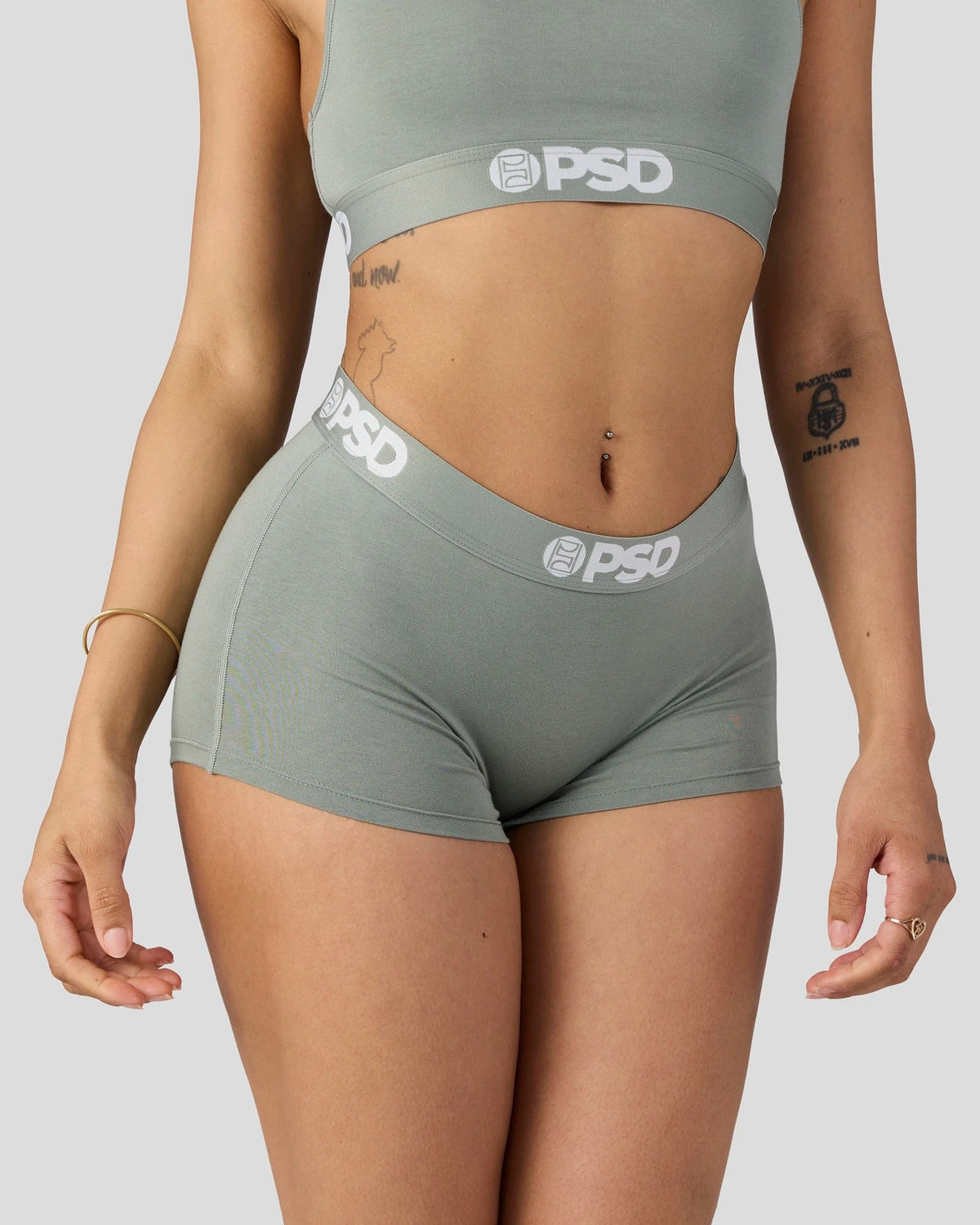 Sale|Women PSD Modal Solids - Sage - Boy Short - Modal