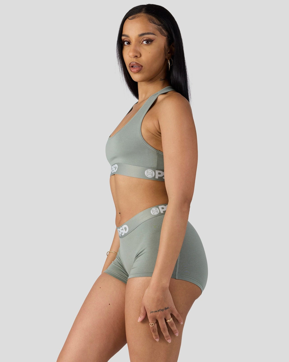 Sale|Women PSD Modal Solids - Sage - Boy Short - Modal
