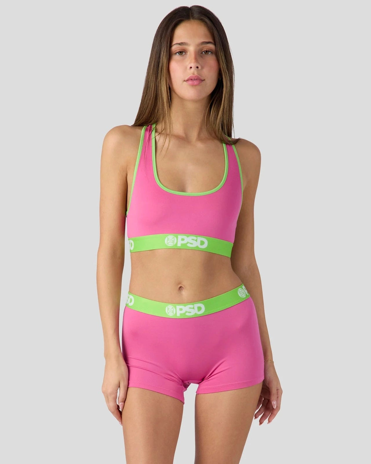 Sale PSD Solids - Pink Pop - Sports Bra