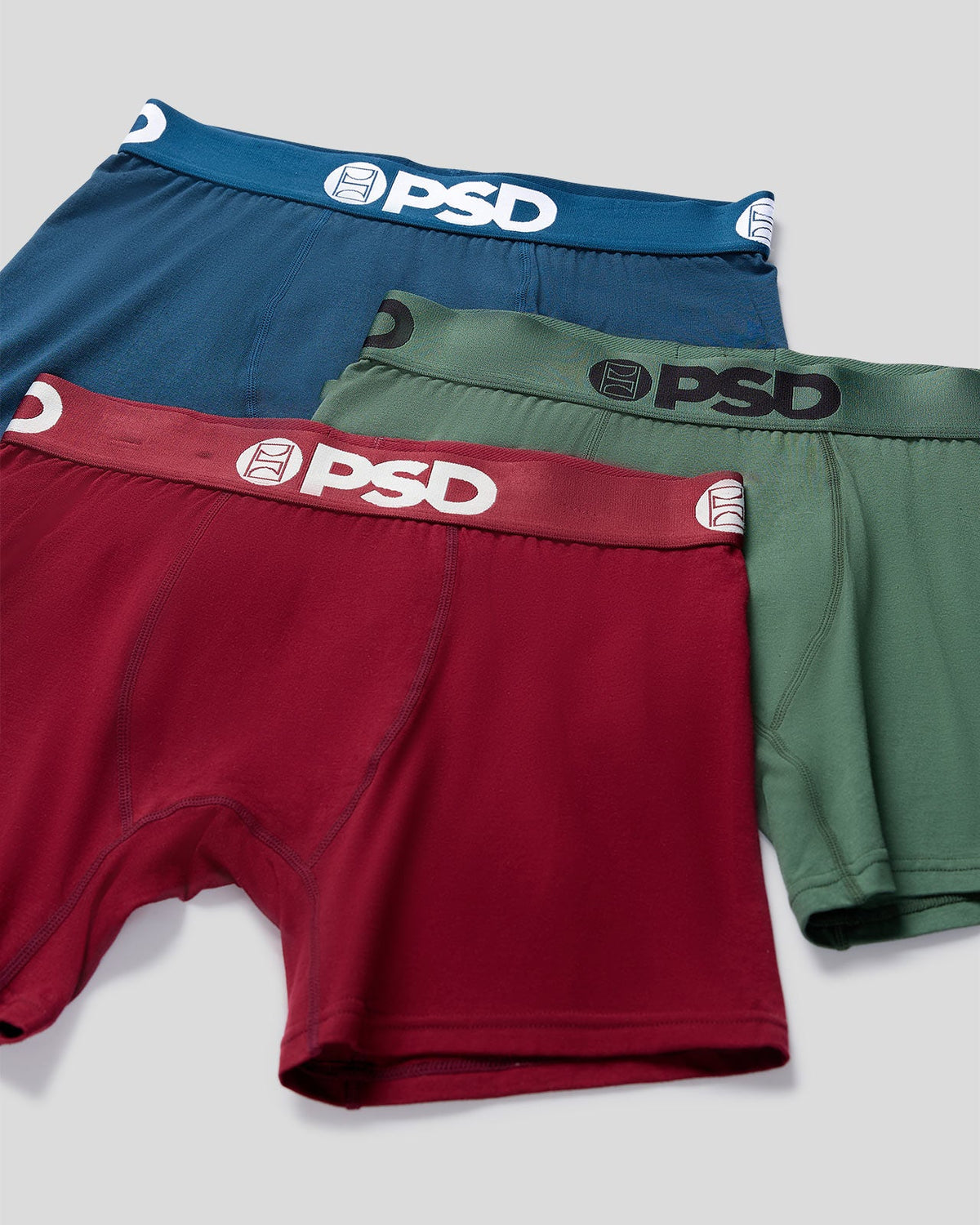 Men PSD Solids 3 Pack - Dark Tones - Mid Length - Cotton