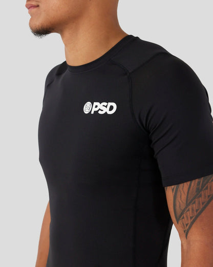 Men PSD Compression Tee Short Sleeve - Black - Compression Tee