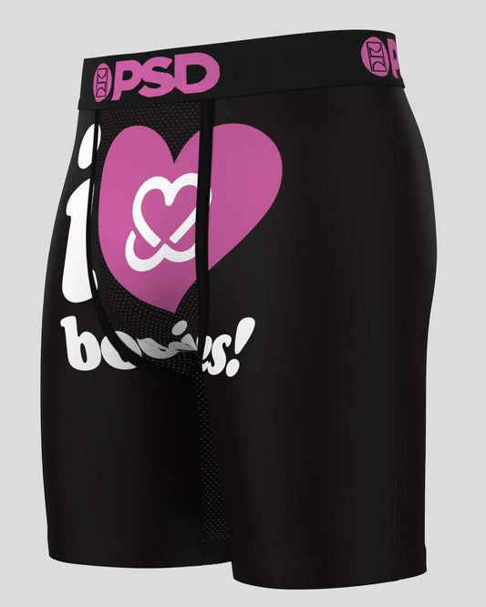 Men PSD Keep a Breast - I Heart Boobies - Standard Length