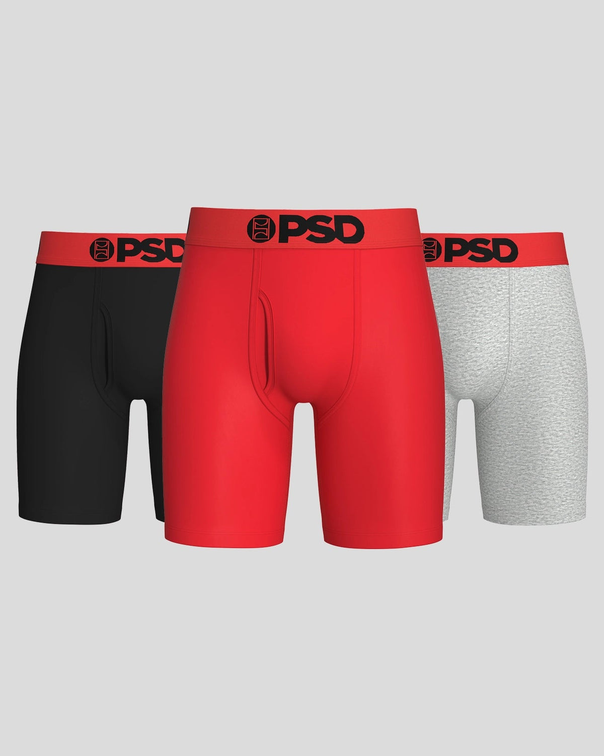 Men PSD Modal 3 Pack - Red/Grey/Black - Standard Length - Modal