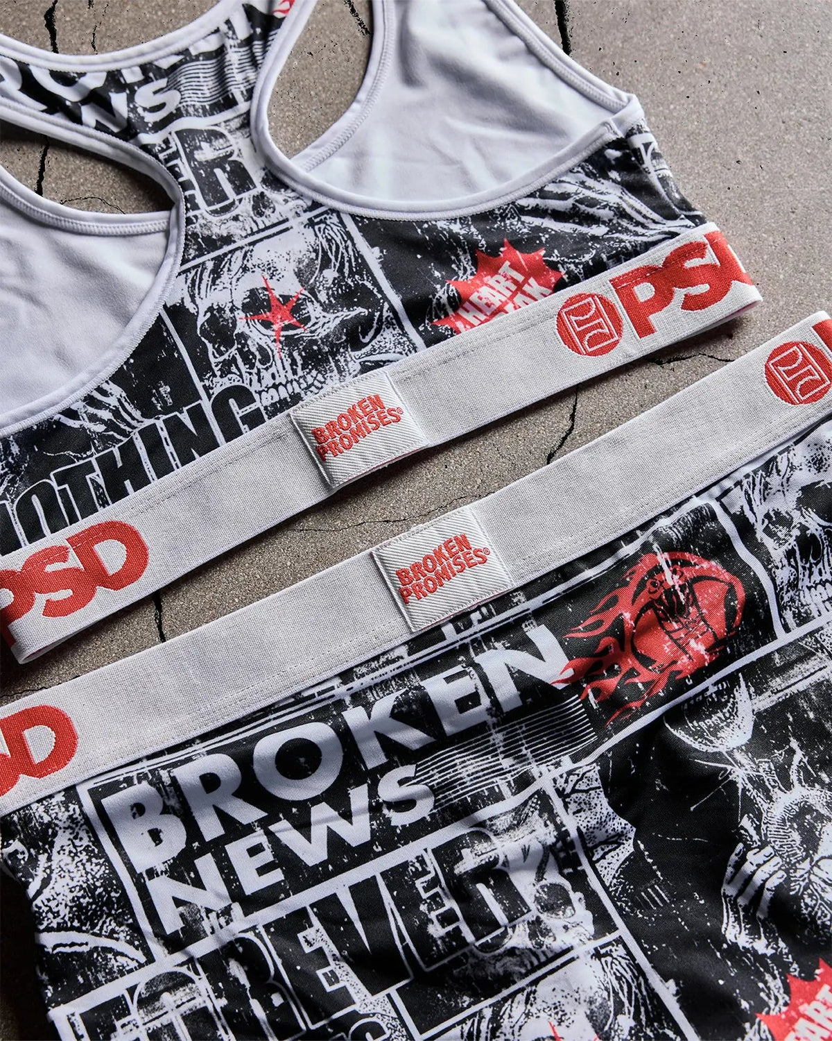 Women PSD Broken Promises - Broken News - Sports Bra