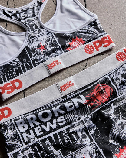 Women PSD Broken Promises - Broken News - Sports Bra