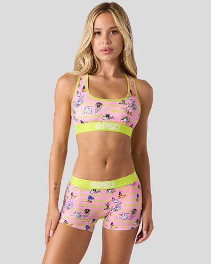 Women PSD Looney Tunes - Stacked - Boy Short