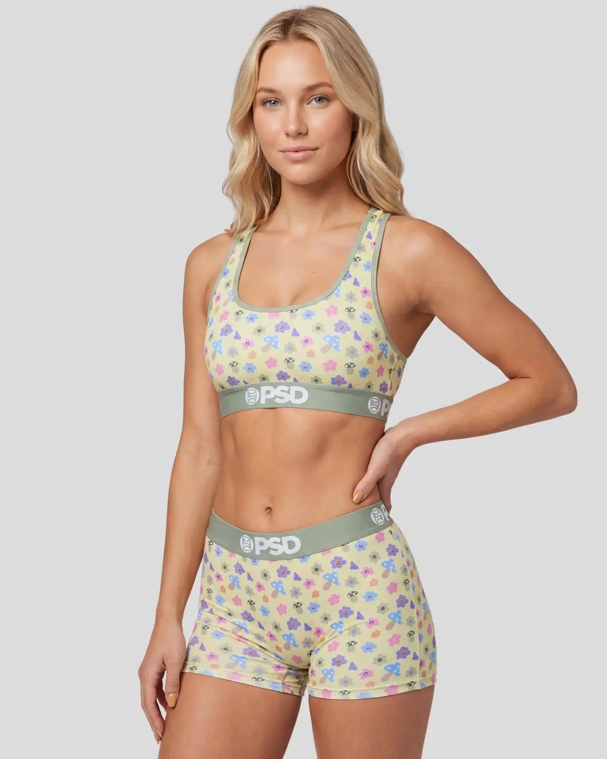Women PSD Ditzy Shrooms - Sports Bra