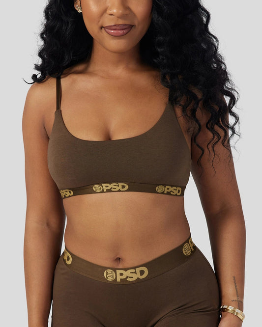 Women PSD Modal Solids - Cocoa - Scoop Bralette - Modal