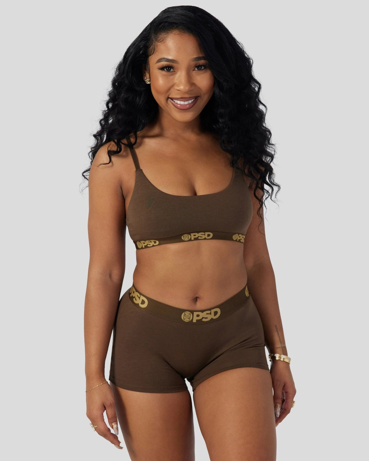 Women PSD Modal Solids - Cocoa - Scoop Bralette - Modal