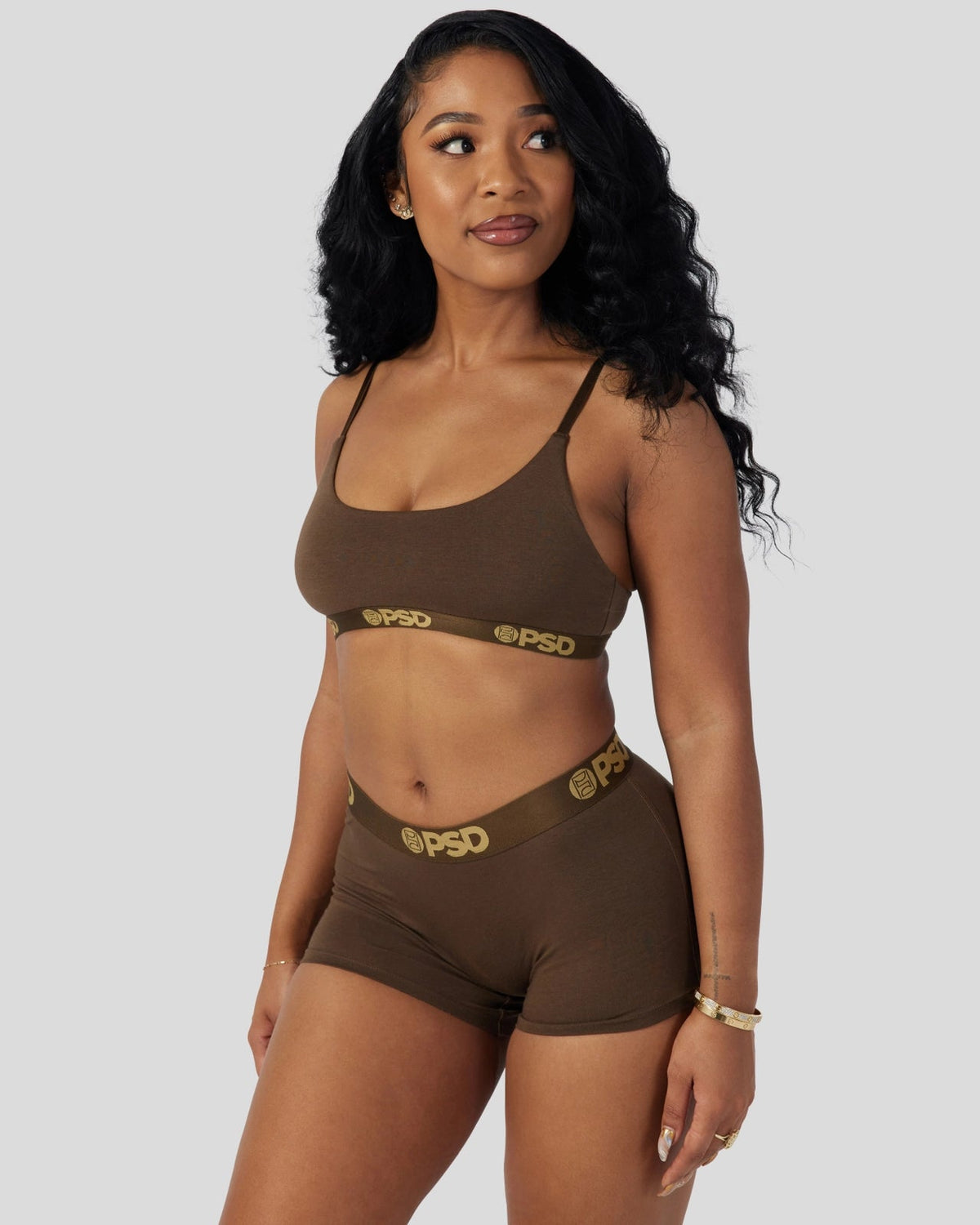 Women PSD Modal Solids - Cocoa - Scoop Bralette - Modal