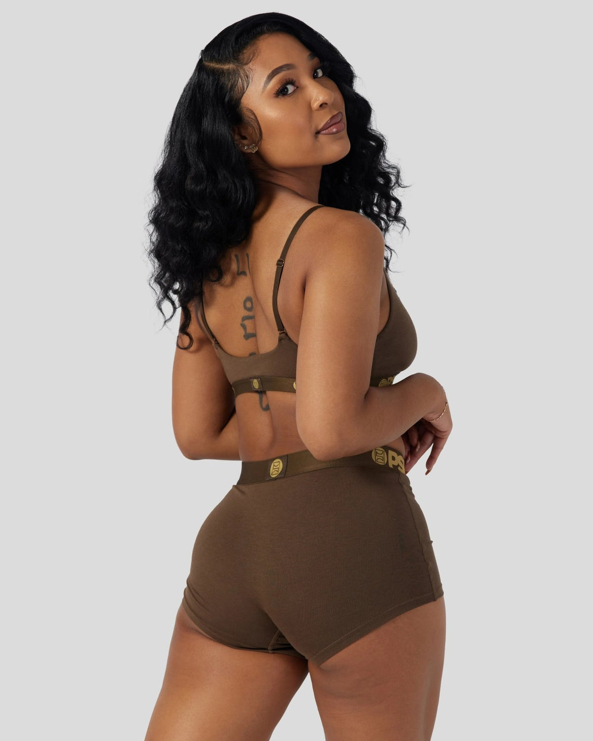 Women PSD Modal Solids - Cocoa - Scoop Bralette - Modal