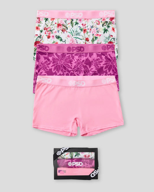 Women PSD 3 Pack - Floral Bliss - Boy Short