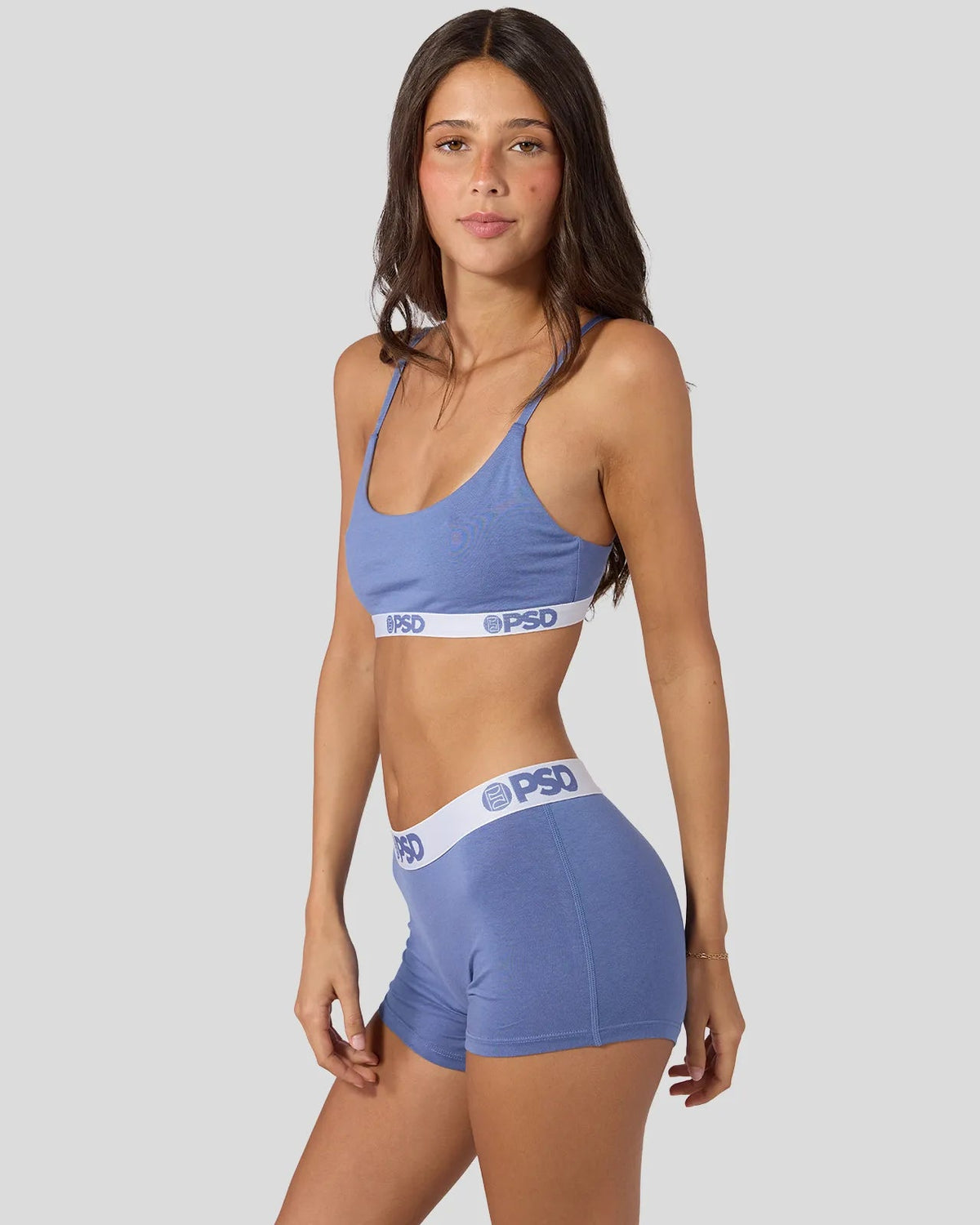 Women PSD Modal Solids - Blue Denim - Scoop Bralette - Modal