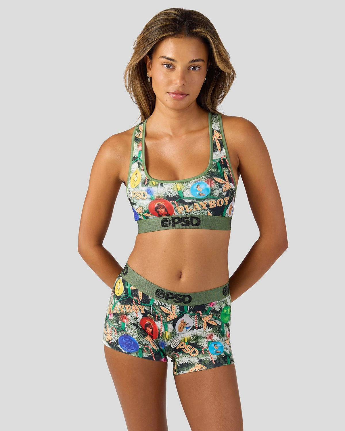 Women|Sale PSD Playboy - Festive Tree - Sports Bra