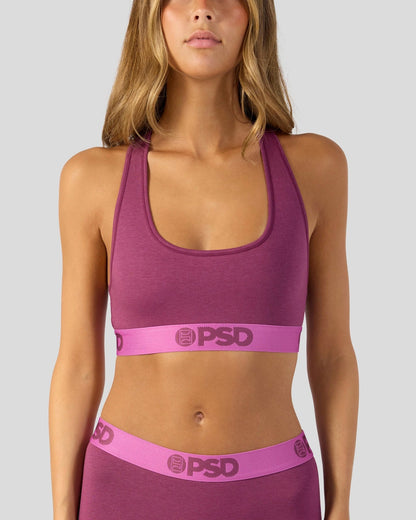 Women|Sale PSD Modal Solids - Mag Purp - Sports Bra - Modal