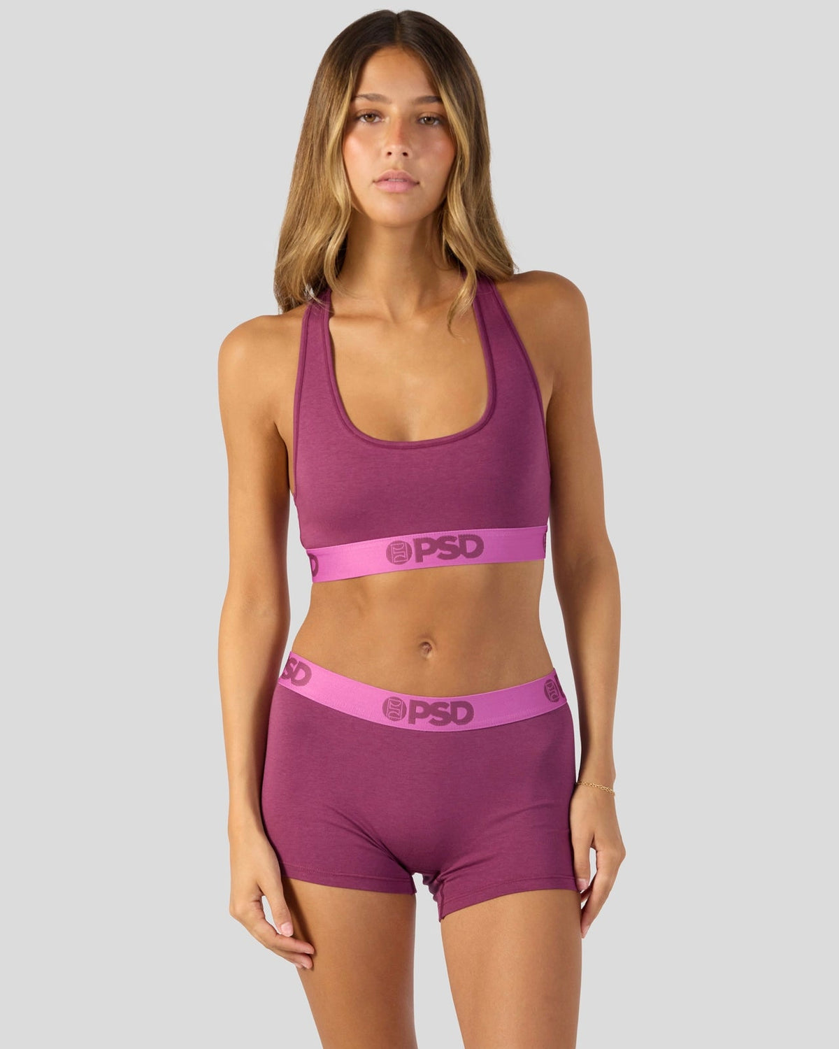 Women|Sale PSD Modal Solids - Mag Purp - Sports Bra - Modal