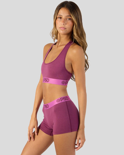 Women|Sale PSD Modal Solids - Mag Purp - Sports Bra - Modal