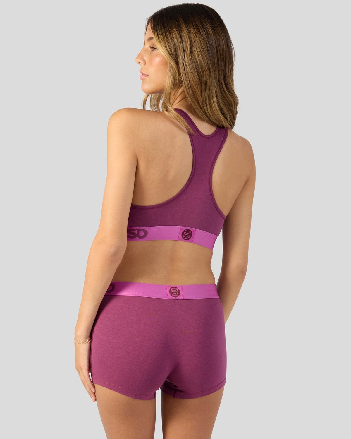 Women|Sale PSD Modal Solids - Mag Purp - Sports Bra - Modal