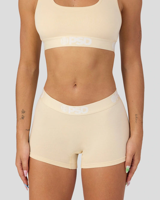 Women|Sale PSD Modal Solids - Creme - Boy Short - Modal