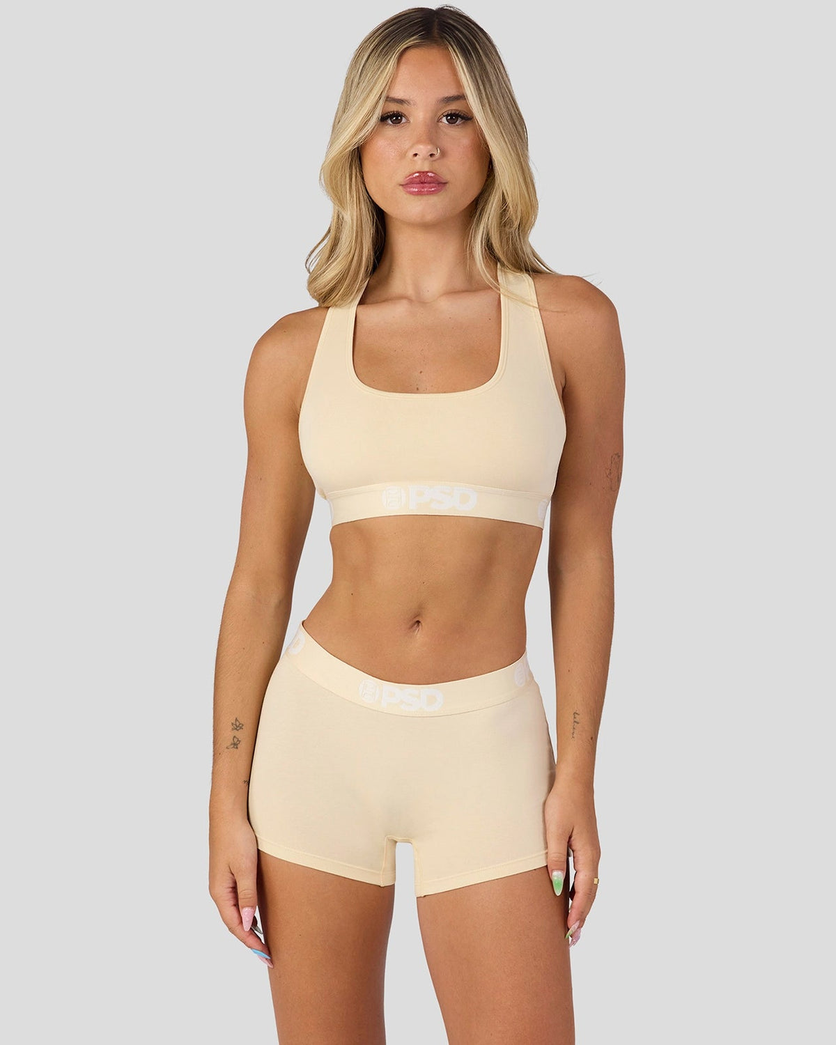 Women|Sale PSD Modal Solids - Creme - Boy Short - Modal