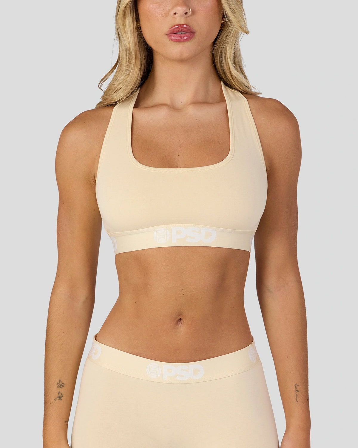 Women|Sale PSD Modal Solids - Creme - Sports Bra - Modal
