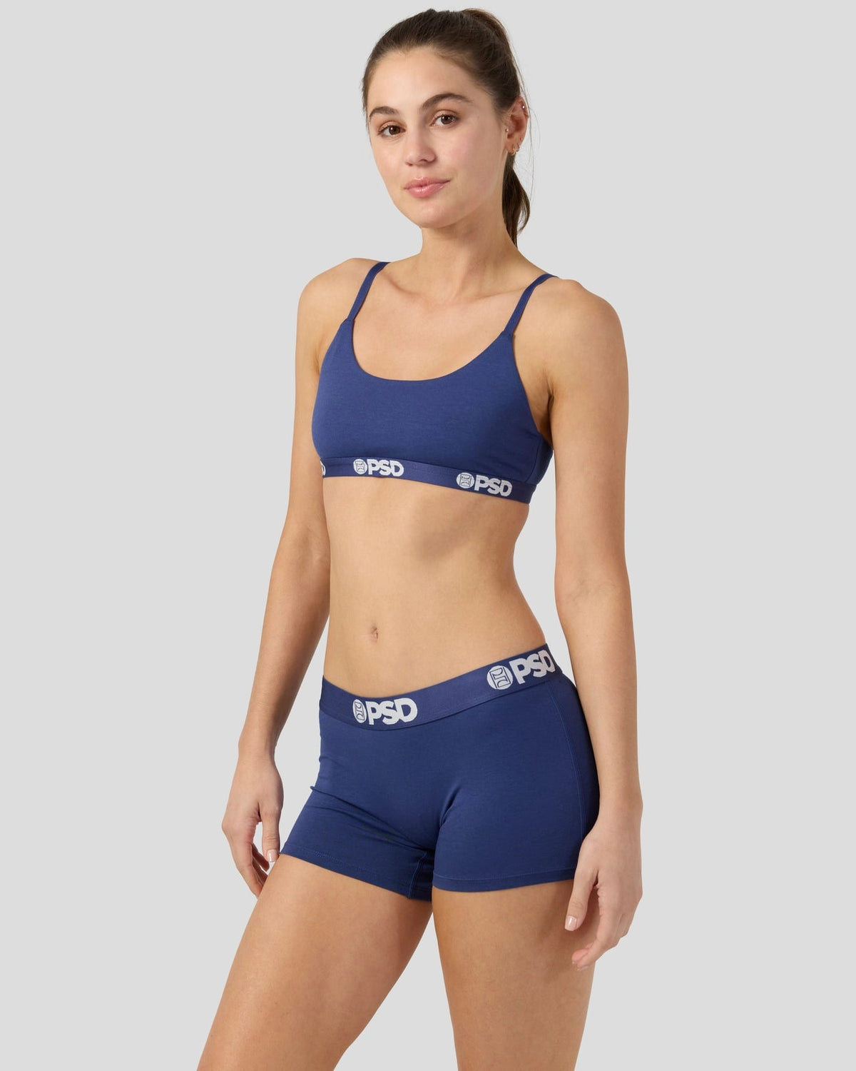 Women|Sale PSD Modal Solids - Navy - Scoop Bralette - Modal