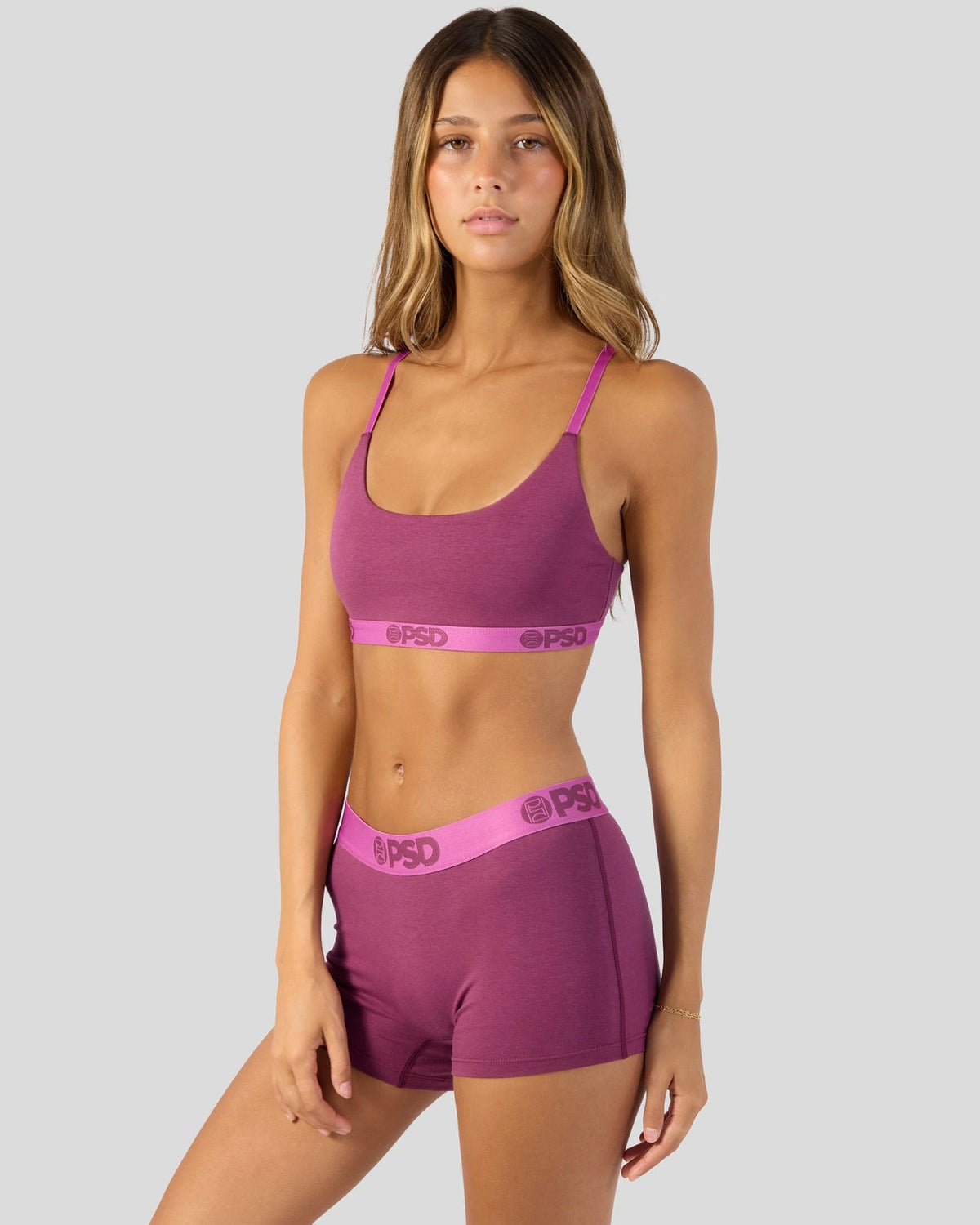 Women|Sale PSD Modal Solids - Mag Purp - Scoop Bralette - Modal