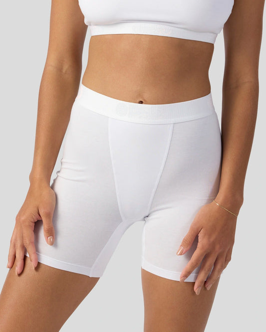 Women|Sale PSD Modal Solids - White - Womens Boxer Brief - Modal