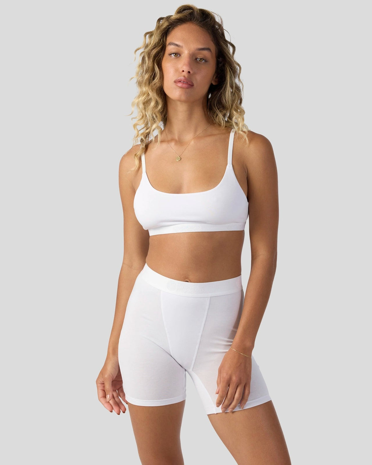 Women|Sale PSD Modal Solids - White - Womens Boxer Brief - Modal