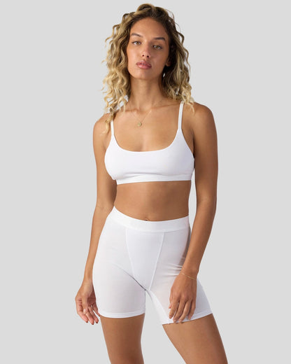 Women|Sale PSD Modal Solids - White - Womens Boxer Brief - Modal
