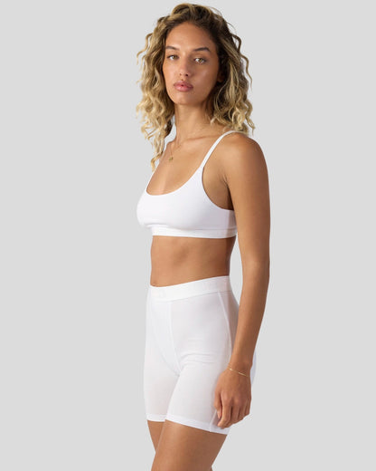 Women|Sale PSD Modal Solids - White - Womens Boxer Brief - Modal