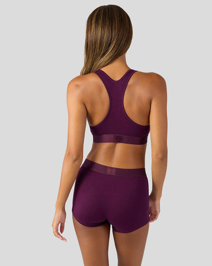 Women|Sale PSD Modal Solids - Plum - Sports Bra - Modal