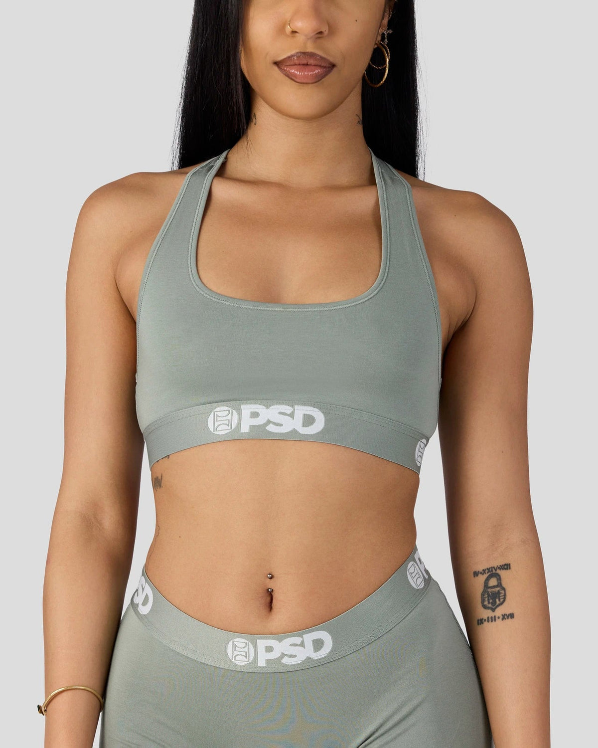 Women|Sale PSD Modal Solids - Sage - Sports Bra - Modal