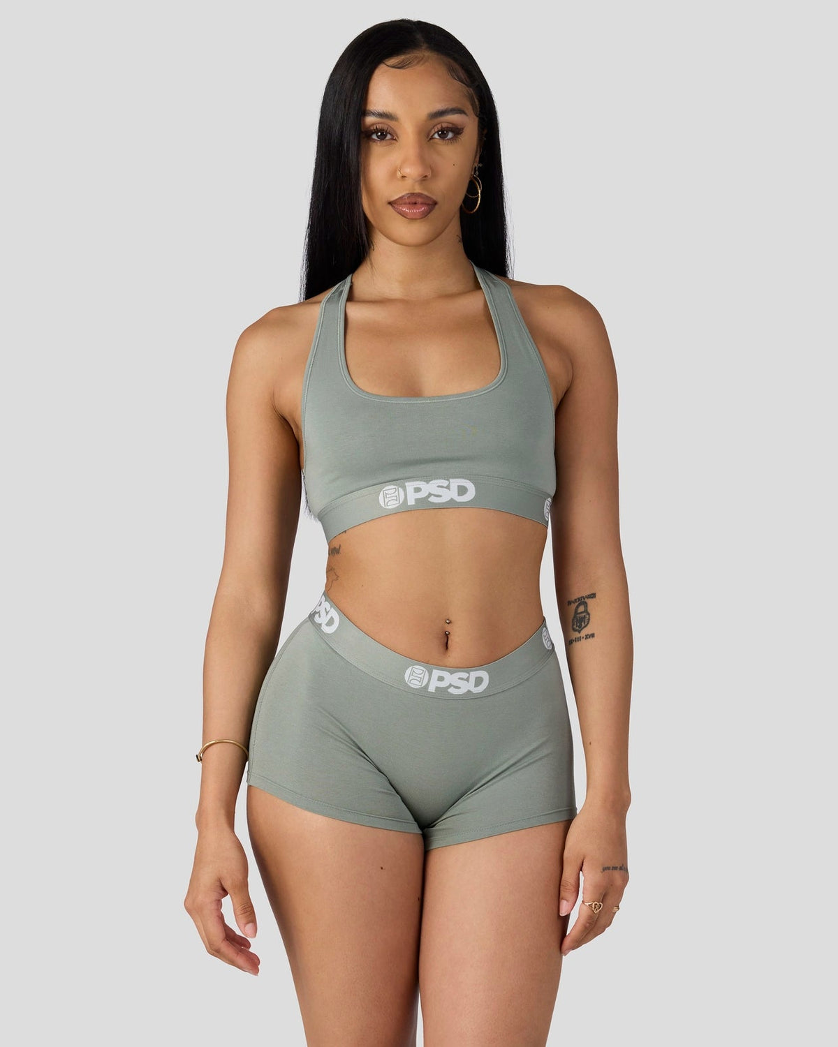 Women|Sale PSD Modal Solids - Sage - Sports Bra - Modal