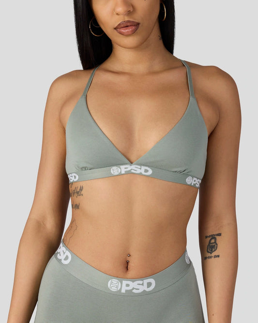 Women|Sale PSD Modal Solids - Sage - Triangle Bralette - Modal