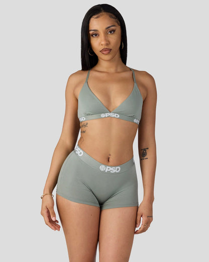 Women|Sale PSD Modal Solids - Sage - Triangle Bralette - Modal