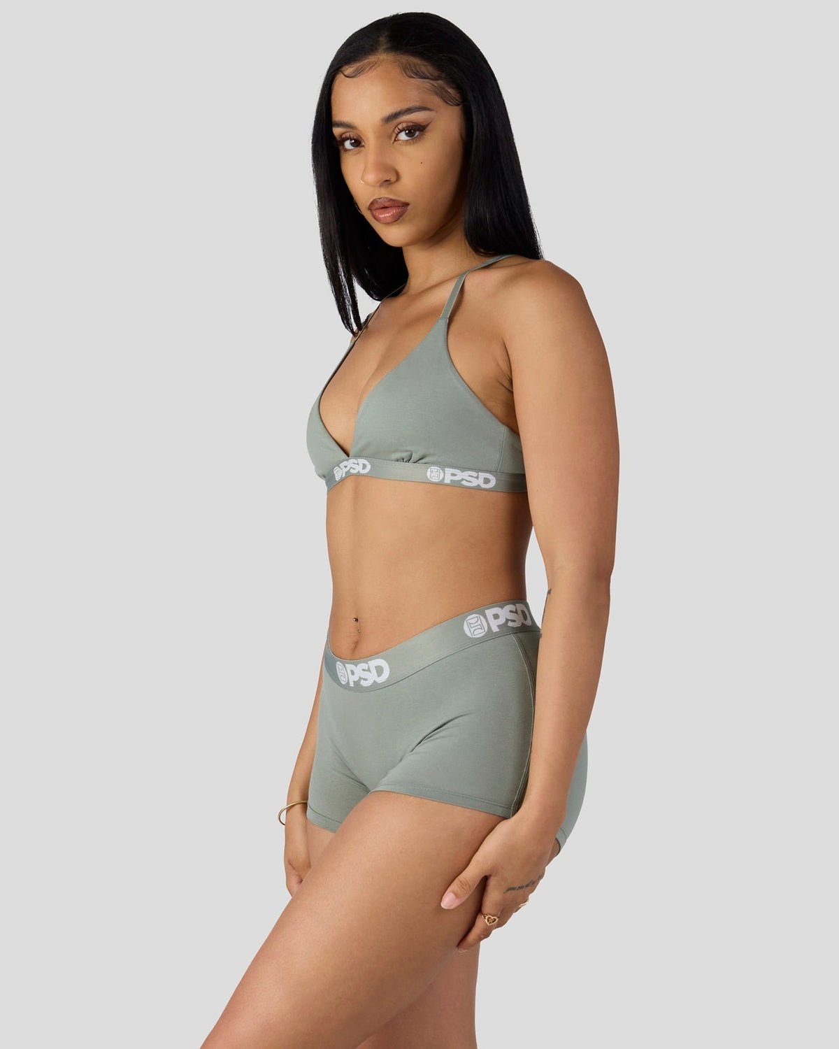 Women|Sale PSD Modal Solids - Sage - Triangle Bralette - Modal